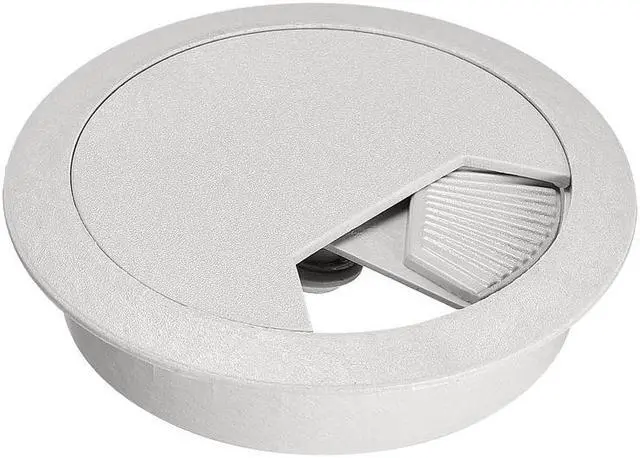 Alt view image 2 of 5 - Cable Hole Cover, 2-3/8" Plastic Desk Grommet for Wire Organizer, 5 Pcs (Gray)