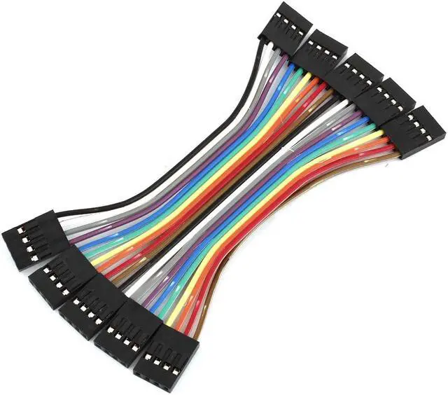 Main image of Unique Bargains 5 Pcs 10cm 2.54mm 4 Pin Female to Female Cable Line Connect Jumper Wire Colorful