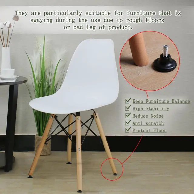 Alt view image 6 of 7 - M8 x 18 x 38mm Leveling Adjustable feet Furniture Protector for Desk Leg 8pcs