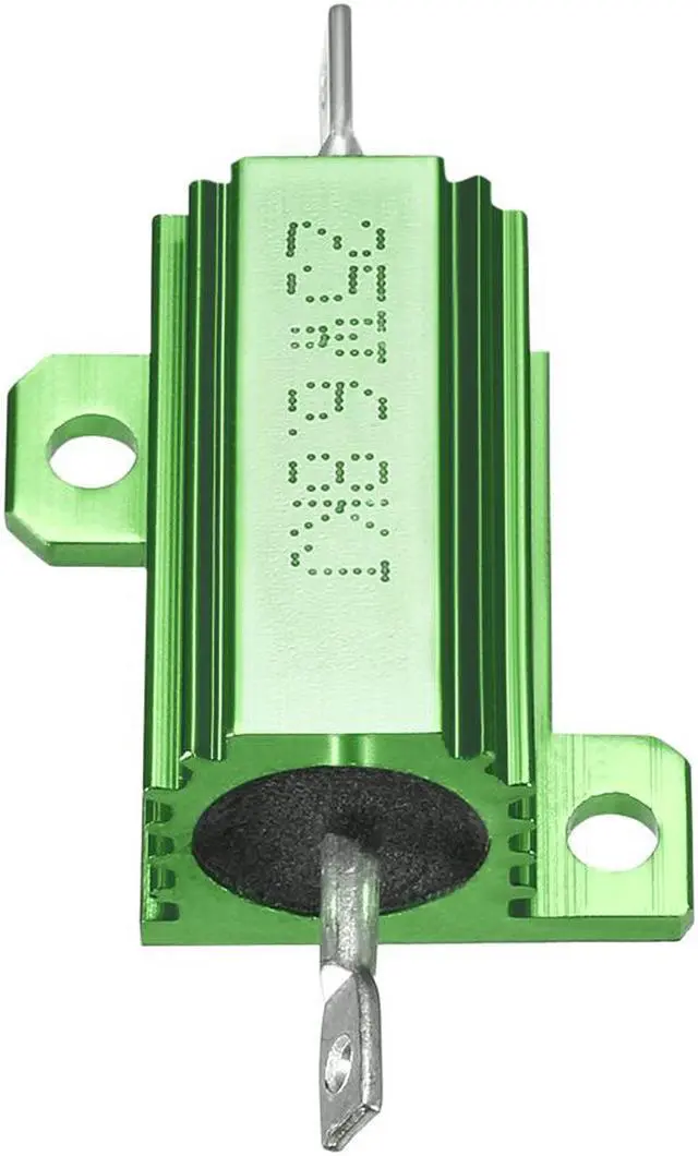Alt view image 2 of 4 - Unique Bargains 25W 6.8k Ohm Aluminium Housing Chassis Mount Wirewound Power Resistor Green 1pcs