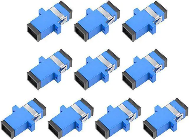 Main image of SC to SC Fiber Coupler Flange Type Fiber Optical Adapter Connector for Server Rack, Patch Panel MM/SM 10Pcs(MFH)