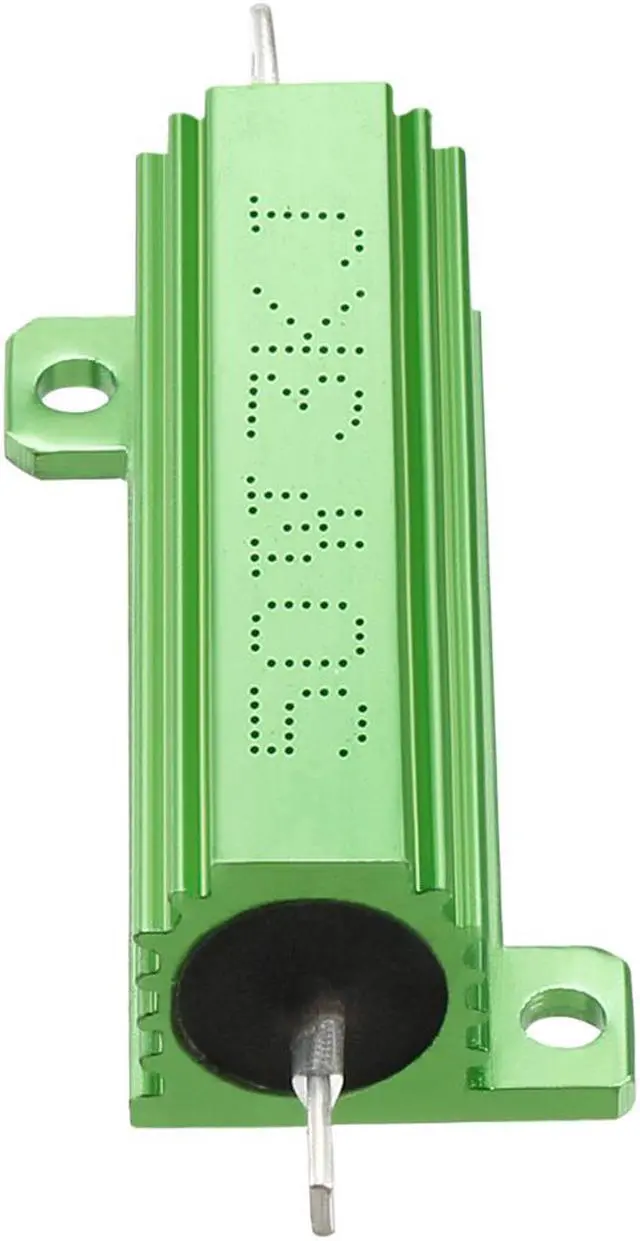 Alt view image 2 of 4 - Unique Bargains 50W 3k Ohm Aluminium Housing Chassis Mount Wirewound Power Resistor Green 1pcs