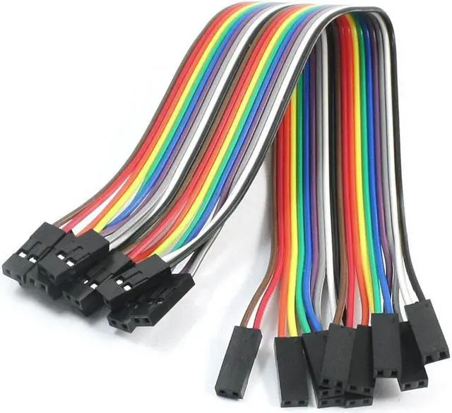 Main image of Unique Bargains 10pcs 20cm 2.54mm 2P-2P Female to Female F/F Connect Jumper Wire Cable Line