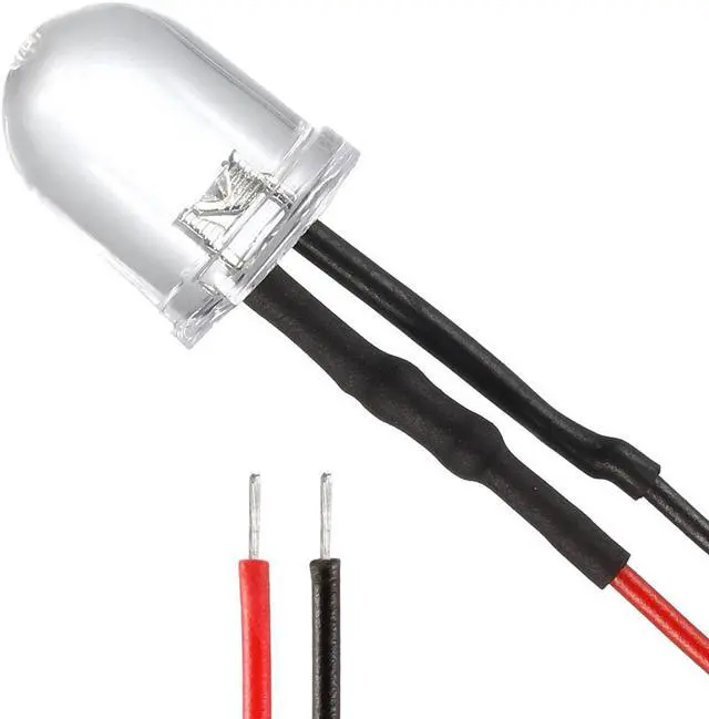 Alt view image 5 of 5 - 1Pcs 10mm Pre Wired LED, 7 Colors Slow Flashing DC3-6V Clear Lens, Light Emitting Diodes