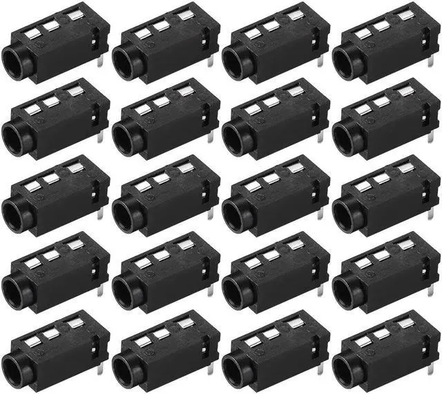 Main image of 3.5 mm Audio Jack Connector PCB Mount Female Socket 4 Pin PJ-320A 20pcs