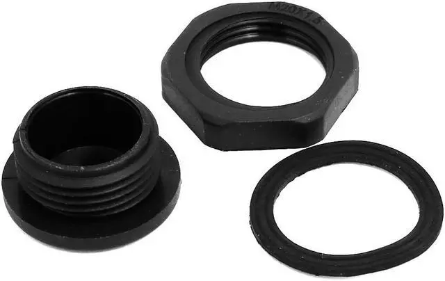 Alt view image 3 of 3 - M20x1.5mm Nylon Male Threaded Cable Gland Screw End Cap Cover Black 20pcs