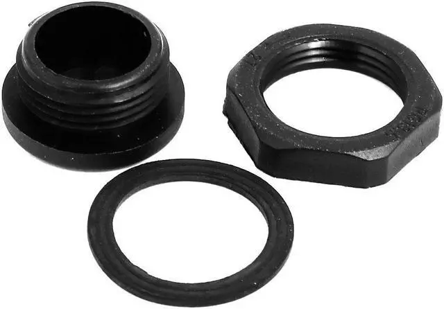 Alt view image 3 of 3 - PG13.5 Nylon Male Threaded Cable Gland Screw End Cap Cover Black 20pcs