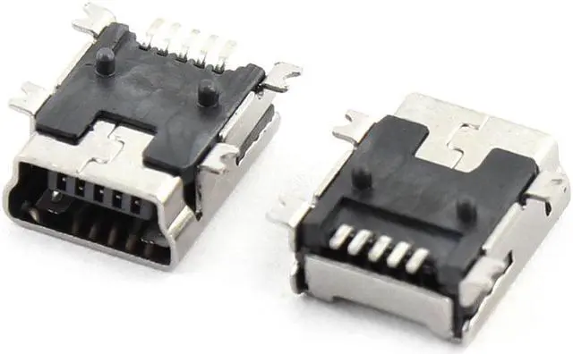 Alt view image 2 of 2 - 100 Pcs Type B  Mini USB 5-Pin Female Jack Port Socket Connector for Smartphone