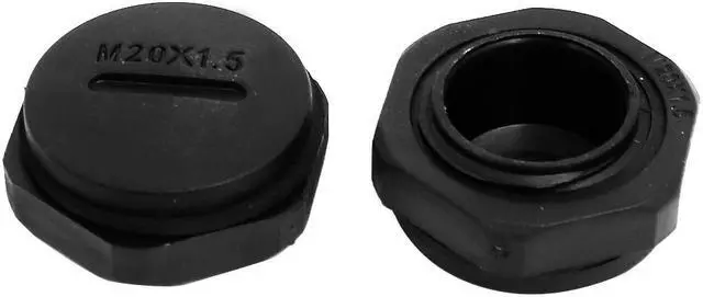 Alt view image 2 of 3 - M20x1.5mm Nylon Male Threaded Cable Gland Screw End Cap Cover Black 20pcs