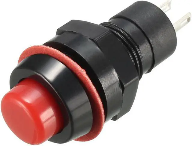 Alt view image 3 of 4 - 10mm Mounting Hole Red Latching Push Button Switch SPST NO 10pcs