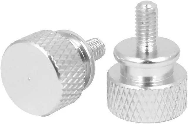 Alt view image 2 of 3 - Computer PC Case Fully Threaded Knurled Thumb Screws Silver Tone M3.5x7mm 4pcs