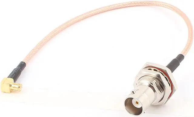 Main image of Unique Bargains BNC Female to MCX Male Right Angle Adapter Connector RG316 Coaxial Cable 20cm