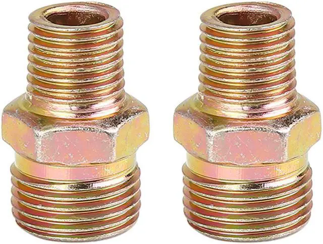 Main image of 2pcs 1/4" NPT Pipe to M18x1.5mm Male Straight Air Hose Fitting Connector Adapter