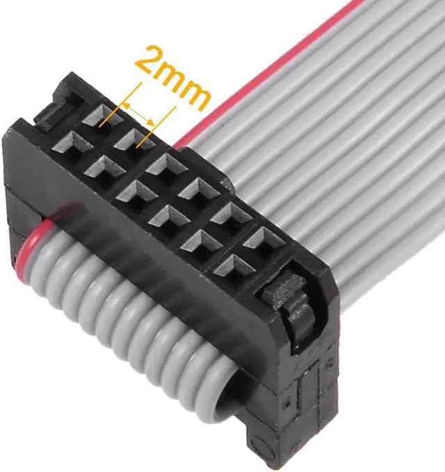 Alt view image 4 of 5 - IDC 12 Pins Connector Flat Ribbon Cable Female Connector Length 30cm 2mm Pitch,5pcs