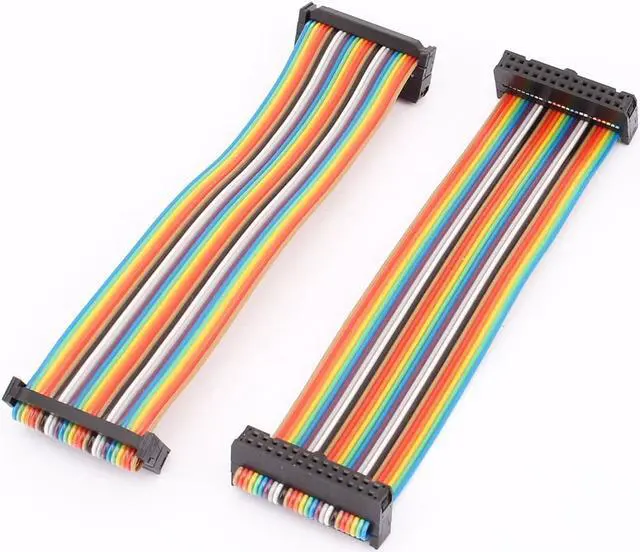 Alt view image 2 of 3 - 6PCS 2.54mm Pitch 26 Pin 26 Way F/F Rainbow IDC Flat Ribbon Cable Connector 15CM