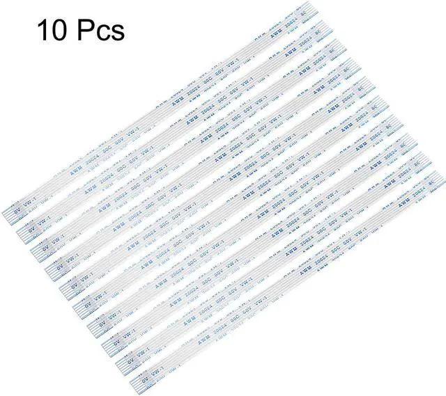 Alt view image 3 of 5 - Flexible Flat Cable,150mm 1mm Pitch 6 Pins FPC FFC Flexible Ribbon Cable for LCD TV Car Audio DVD Player 10Pcs (A type)