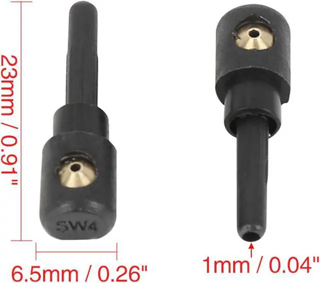 Alt view image 3 of 4 - 2pcs 3B9955985A Windshield Washer Sprayer Nozzle Single Hole Replacement for VW Skoda Seat