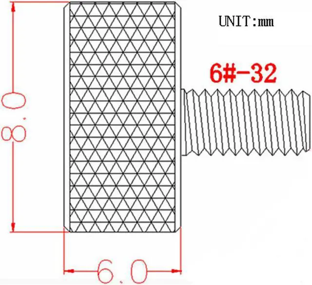 Alt view image 3 of 3 - Computer Graphics Card Round Head Knurled Thumb Screws Sky Blue 6#-32 10pcs