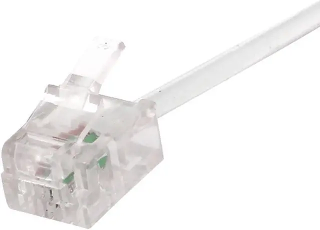 Alt view image 2 of 2 - 15Mm 50Ft Long RJ11 6P2C Male to Male Plug Telephone Phone Connector Cable Lead