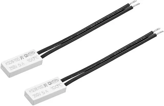 Main image of KSD9700 Thermostat, 100 Normally Open Temperature Switch, N.O 5A Thermal Switch Bimetal Temperature Controller 2pcs