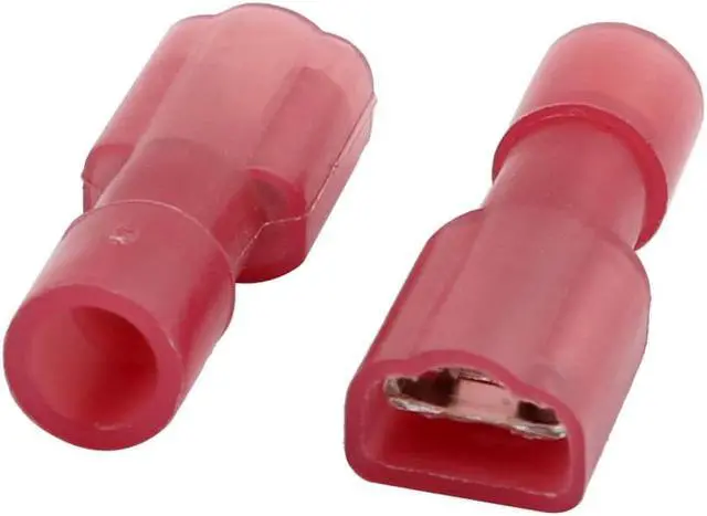 Alt view image 2 of 2 - 50Pcs FDFN1-187 22-16AWG Insulated Female Spade Crimp Terminal Connector Red