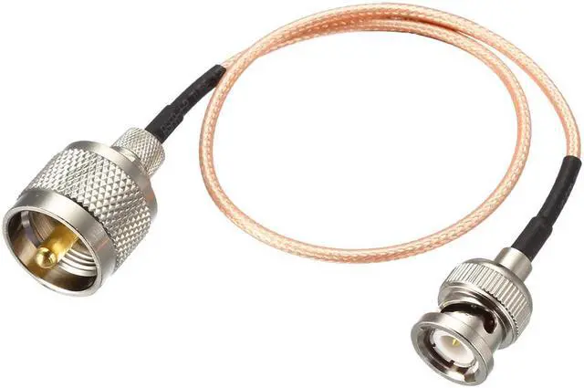 Main image of UHF (PL259) Male to BNC Male Antenna Radio Cable RG316 Coax Cable 1 Feet