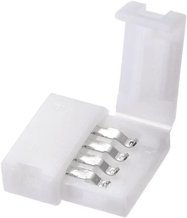 Alt view image 3 of 3 - 10mm 4P LED Strip Connector Solderless for 5050 3528 RGB 4 Conductor Multicolor Strip Lights Strip to Strip 15Pcs