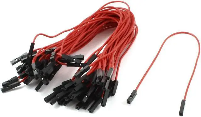 Main image of Unique Bargains 40Pcs Female to Female 1Pin Jumper Cable Wires 20cm for Arduino