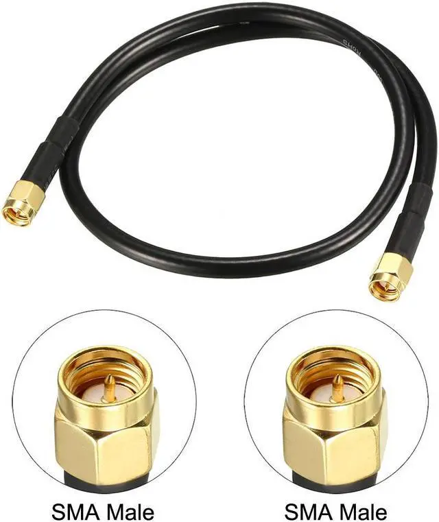 Alt view image 2 of 4 - Antenna Extension Cable SMA Male to SMA Male Coaxial Cable RG58 50 Ohm 2 ft 2pcs