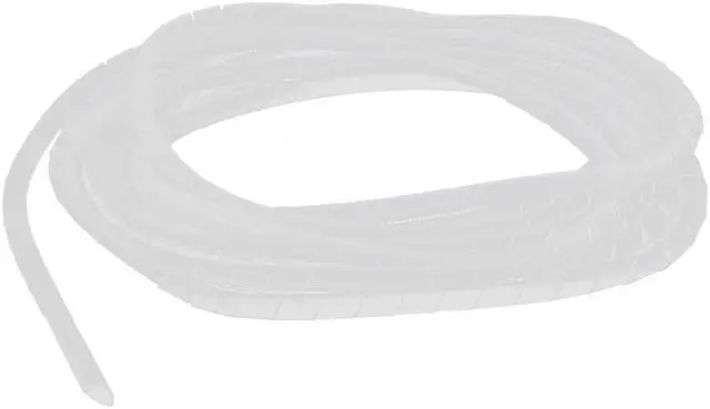 Main image of 6mm OD 4M PE Polyethylene Spiral Cable Wire Wrap Tubing White