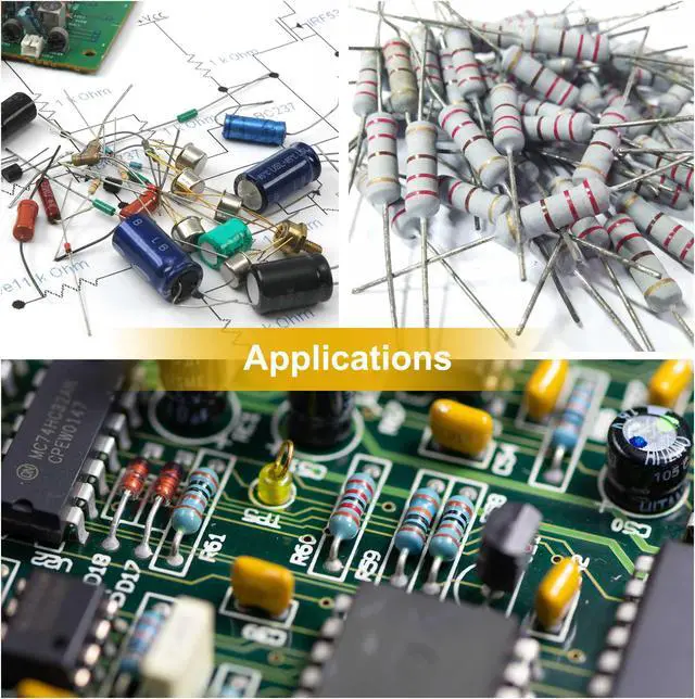 Alt view image 5 of 5 - 50 Pcs Metal Oxide Film Resistor, 5% Tolerance, Axial Lead, 1W, Flame Proof, 3.3 Ohm Resistance for DIY Electronic Projects and Experiments