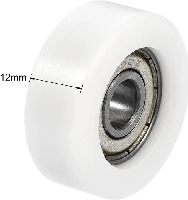 Alt view image 3 of 4 - 608ZZ Ball Bearing Guide Pulley Roller Round Wheel 8x32x12mm Double Metal Shielded (GCr15) Chrome Steel Bearings 2pcs