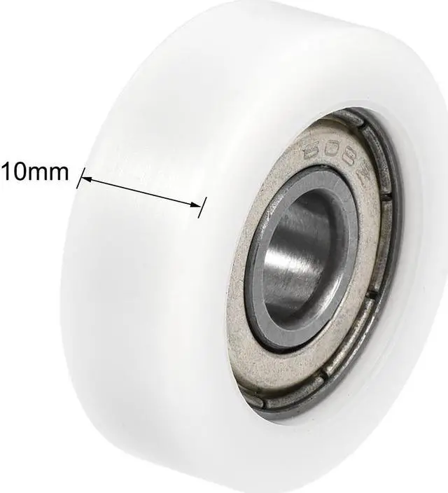 Alt view image 3 of 4 - 608ZZ Ball Bearing Guide Pulley Roller Round Wheel 8x30x10mm Double Metal Shielded (GCr15) Chrome Steel Bearings 4pcs