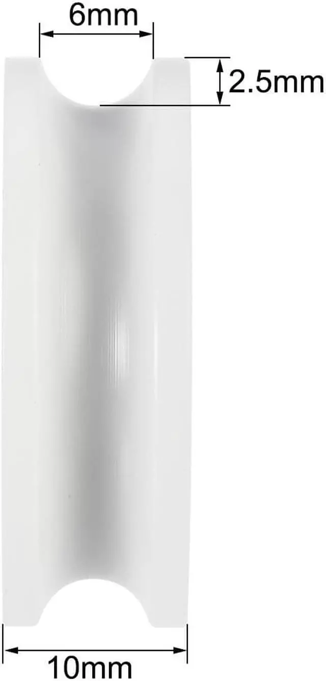 Alt view image 3 of 4 - U608ZZ 608 Nylon U Groove Bearings 8x30x10mm Double Metal Shielded (GCr15) Chrome Steel Ball Bearings 2pcs