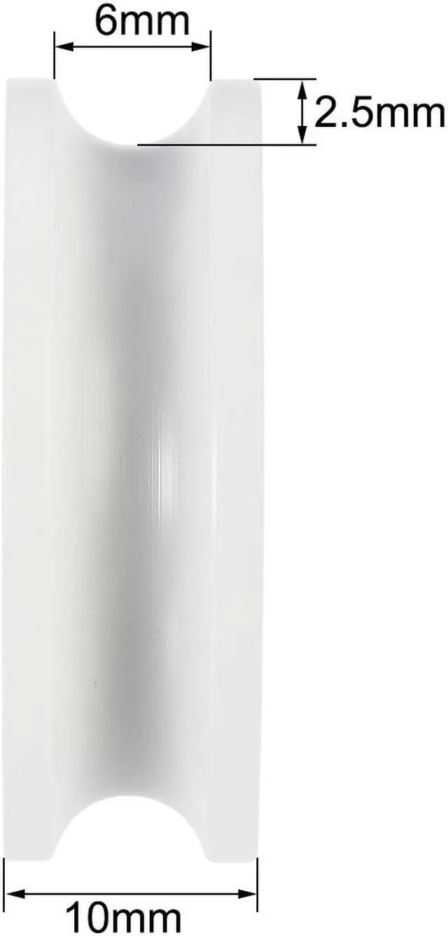 Alt view image 3 of 4 - U608ZZ 608 Nylon U Groove Bearings 8x30x10mm Double Metal Shielded (GCr15) Chrome Steel Ball Bearings 5pcs