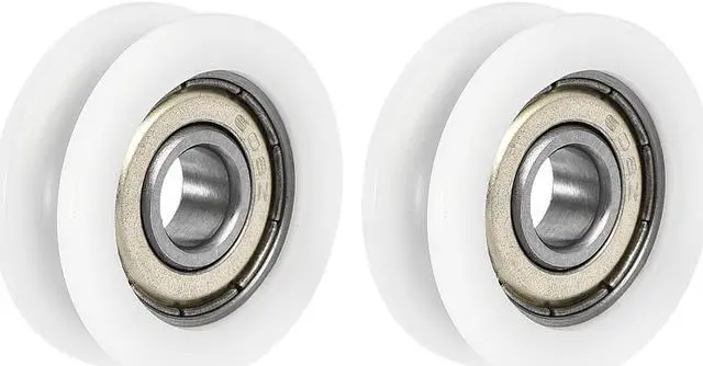 Main image of U608ZZ 608 Nylon U Groove Bearings 8x30x10mm Double Metal Shielded (GCr15) Chrome Steel Ball Bearings 2pcs