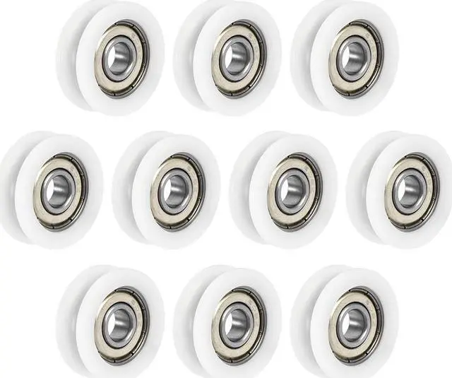 Main image of U608ZZ 608 Nylon U Groove Bearings 8x30x10mm Double Metal Shielded (GCr15) Chrome Steel Ball Bearings 10pcs
