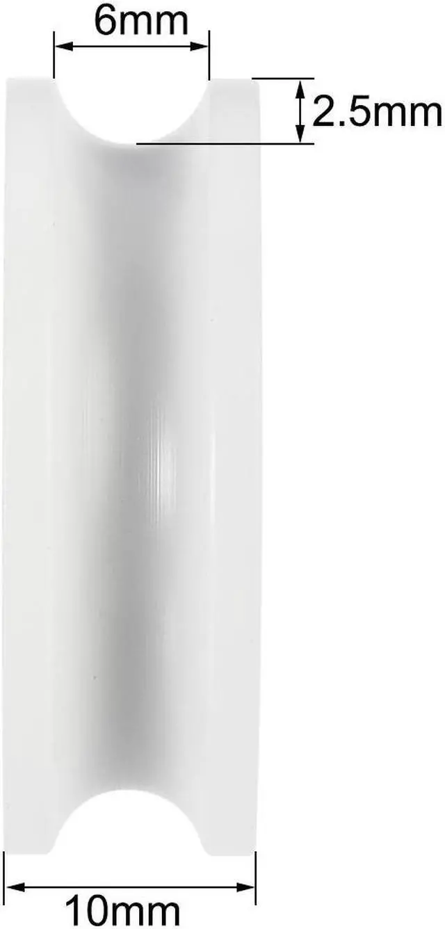 Alt view image 3 of 4 - U608ZZ 608 Nylon U Groove Bearings 8x30x10mm Double Metal Shielded (GCr15) Chrome Steel Ball Bearings 10pcs