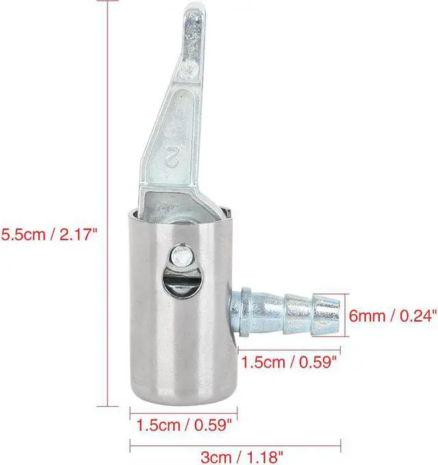 Alt view image 2 of 5 - 6mm Locking Air Chuck Air Hose Inflator Adapter for Bike Car Tire Valve