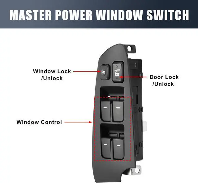 Alt view image 3 of 6 - Car Power Window Switch Lifter Electrical Control Button Driver Side for Kia Forte 2010-2013 93570-1M100WK