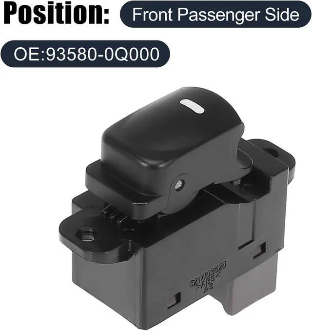Alt view image 2 of 6 - Front Right Side Power Door Window Switch for Hyundai Elantra 93580-0Q000