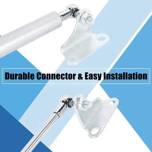 Alt view image 5 of 7 - 4Pcs 15 inch 300N/67LB Silver Tone Universal Lift Supports Struts Shocks Gas Spring for Car Boat RV