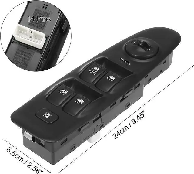 Alt view image 6 of 6 - Front Left Side Power Door Window Switch for Hyundai Elantra 2002-2006 93570-2D000 93570-2D100