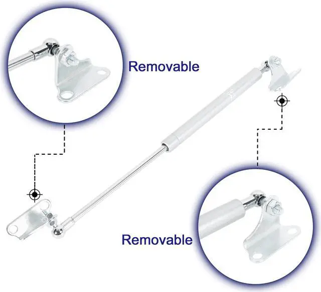 Alt view image 4 of 7 - 4Pcs 15 inch 300N/67LB Silver Tone Universal Lift Supports Struts Shocks Gas Spring for Car Boat RV