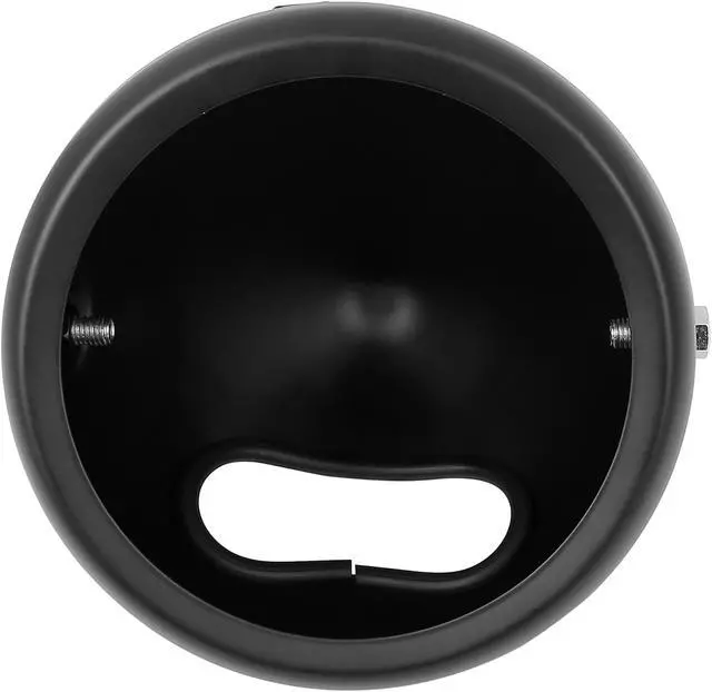 Alt view image 5 of 7 - 5.75 Inch Glossy Black Motorcycle Headlight Light Bracket Housing Fit for Harley Davidson