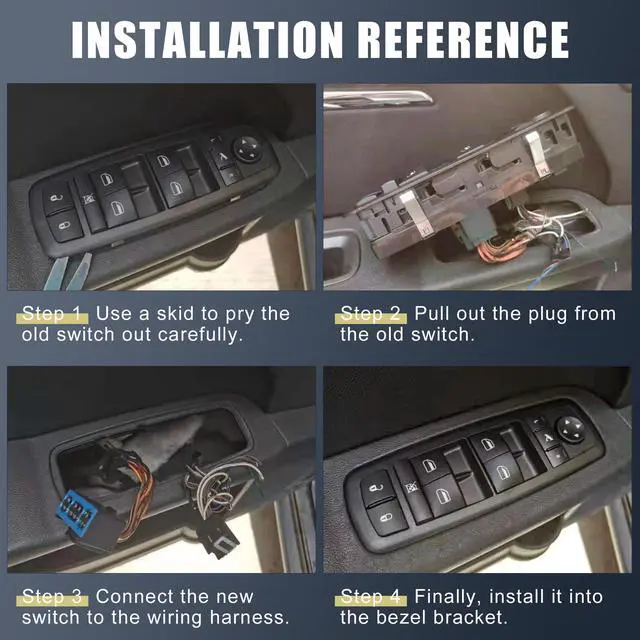 Alt view image 5 of 6 - Front Left Side Power Door Window Switch for Kia Spectra 2004-2009 93570-2F200 93570-2F000