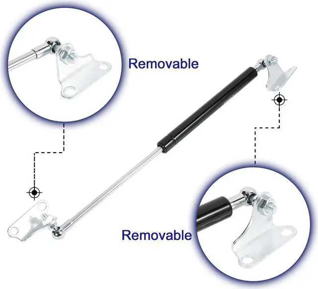 Alt view image 4 of 7 - 2Pcs 15 inch 200N/45LB Black Universal Lift Supports Struts Shocks Gas Spring for Car Boat RV