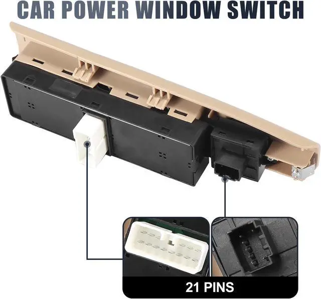 Alt view image 4 of 6 - Front Left Side Power Door Window Switch for Kia Spectra 2004-2009 93570-2F200 93570-2F000