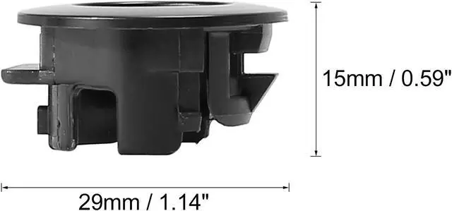Alt view image 3 of 5 - 2pcs 89348-28100-C0 Black Car Bumper Parking Sensor Retainer Holder Replacement for Toyota