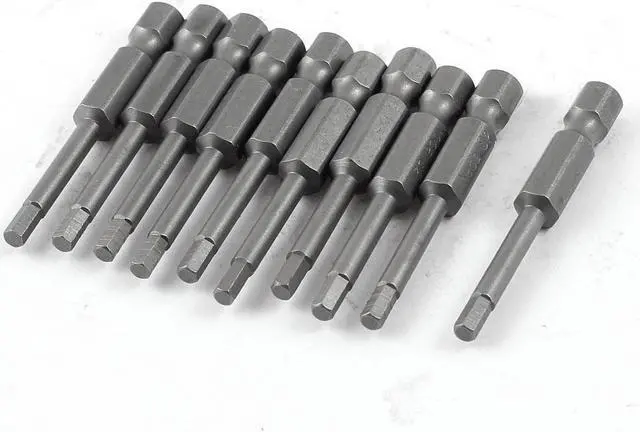 Main image of Unique Bargains 10 Pcs 3mm Magnetic Tip 50mm Length Magnetic Hex Hexagon Screwdriver Bits